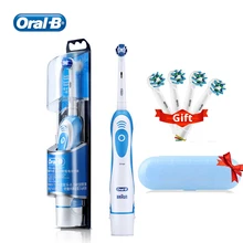 Oral B Electric Toothbrush With Travel Box Soft Brush Head Battery Powered White Teeth Brush 100% Waterproof With Timer