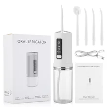 Oral Irrigator 230ML Electric Teeth Cleaner Dental Water Flosser 360 Rotating Nozzle Jet Water Tank Deep Cleaning Gum Massage