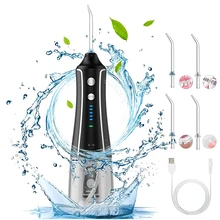 Oral Irrigator USB Dental Water Jet 320ML Waterproof Water Flosser Irrigator Dental Floss Teeth Whitening Cleaner 4 Nozzle