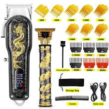 Original Hair Clipper Professional Set Hair Cutting Machine Electric Trimmer For Men Adjustable LCD Barber New in 10W dragon