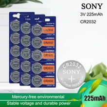 Original SONY 3V CR2032 2032 DL2032 ECR2032 5004LC KCR2032 BR2032 Button Battery for Watch Remote Control Toy Calculator