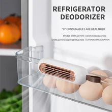 Ozone Refrigerator Deodorizer Sterilizer Air Freshener Odor Eliminator Fridge Air Cleaner For Fruit Vegetable