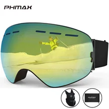 PHMAX Anti-Fog Ski Goggles Double Layers UV400 Protection Ski Glasses Men Women Winter Multiple Colors Snowboard Goggles