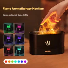 Perfume Humidifier Ultrasonic air Humidifier With LED Lighting Simulation Colorful Flame Fragrance Machine USB Small Househol