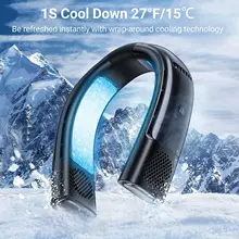 Portable Air Conditioner Smart Neck Fan Neck Cooler Heater Long Endurance Edition Wrap-around Bladeless Personal Cooling Fan