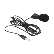 Portable External 3.5mm Hands-Free Mini Wired Collar Clip Lapel Lavalier Microphone for PC Laptop Lound Speaker