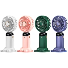 Portable Hand-Held Fan Office Desktop Multifunctional Folding Double-Headed Small Electric Fan With A Neck Lanyard Dropshipping