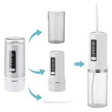 Portable Oral Irrigator USB Rechargeable Dental Flosser 3 Modes 230ML Foldable Dental Water Flosser Tooth Cleaner Home Travel