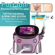 Portable Picosecond Q Switch ND YAG 532Nm 1064Nm Tattoo Removal Eyebrow Washing Skin Rejuvenation Whitening Machine