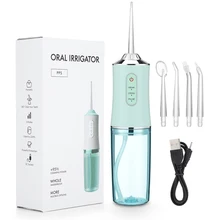 Portable Teeth Whitening Oral Irrigator Dental Mouth Washing Machine 220ml Dental Water Jet Water Flosser Waterpick For Teeth
