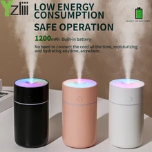 Portable Wireless Air Humidifier Diffuser USB Ultrasonic Humidifiers Home 1200mAh Battery Rechargeable humidificador Mist Maker
