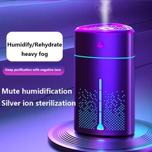 Portable1000ml Ultrasonic Humidifier USB Car Air Freshener Mist Maker Fogger With Colorful LED Night Light Aroma Diffuser