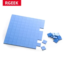 RGEEK 100 Pcs Blue 10mm*10mm*1mm GPU CPU Heatsink Cooling Conductive Silicone Pad Thermal Pad