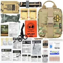 RHINO IFAK Trauma Kit First Aid Medical Pouch Emergency Survival Gear and Equipment with Molle Car Travel Hiking