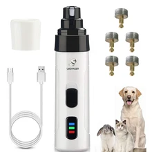 Rechargeable Dog Nail Grinders USB Charging Pet Nail Clippers Electric Dog Cat Paws Nail Grooming Trimmer Tools