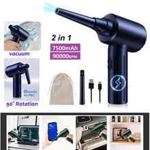 Reesibi 90000rpm Air Duster Electric Cordless Dust Blower For Computer PC Car Cleaning Compressed Air Cans Vacuum Cleaners TypeC