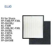 Replacement Filter Set for Sharp FP-F30A FP-H30A FP-JM30A-B Air Purifiers FZ-F30HFE FZ-F30DFE