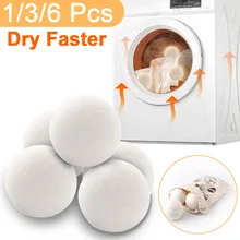 Reusable Wool Dryer Balls Softener Laundry Home Washing 4/5/6cm Fleece Dryer Balls Kit Useful Washing Machine Accessories