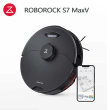 Roborock S7MaxV Robot Vacuum And Sonic Mop 5100Pa Suction 3D Structured Light Obstacle Avoidance Compatible With Alexa