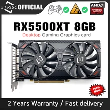 SHELI 51RISC RX5500XT 8G D6 Gaming Graphics Card with 8G/128bit/GDDR6 Memory 16GHz Memory Frequency DirectX12 3D Feature