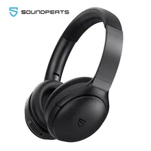 SOUNDPEATS Active Noise Cancelling Headphones Wireless Over Ear Bluetooth Headphones 40H Playtime Comfortable Fit Clear Calls