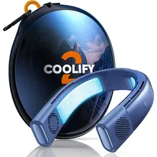 Smart Portable Hanging Neck Fan Air Conditioner Surrounding Personal Leafless Cooling and Heating Fan