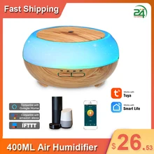 Smart Wifi 400ml Humidifier Wireless LED Night Lamp Essential Oil Aromatherapy Mist Diffuser Phone App Control Voice Control
