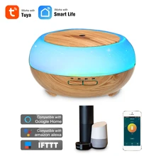 Smart Wifi 400ml Humidifier Wireless LED Night Lamp Essential Oil Aromatherapy Mist Diffuser Phone App Control Voice Control