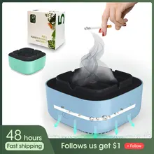 Smokeless Ashtray For Home Usb Rechargeable Negative Ion Air Purifier Smoke Grabber Air Freshener Room Office Car Use Purifier