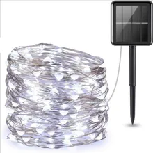 Solar String Fairy Lights 10m 100LED / 5M 50 LED Waterproof Outdoor Garland Solar Power Lamp Christmas For Garden Decoration