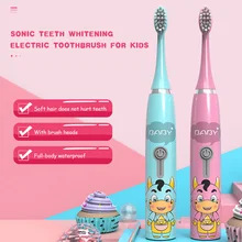 Sonic Electric Toothbrush For Kids Battery Powered Waterproof Teeth Cleaning Whitening Brush With Toothbrush Heads Oral Care