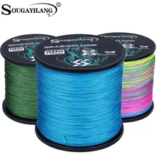 Sougayilang 9 Strands Fishing Line 300/500/1000M Braided PE Fishing Strong Fishing Line Multifilament Durable Fishing Line Tool