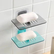 Storage Rack Wall Dishes Soap Dish Case Suction Cup Drain Soap Box Soap Box Dish Storage Plate Holder Bathroom Accessories
