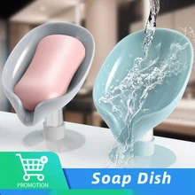 Suction Cup Shower Wall Bathroom Magnetic Dish Soap Holder For Dishes Pads Soap Box Container Travel With Drain Water Solid Case