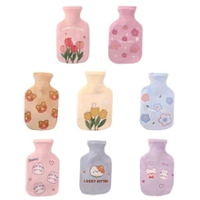 T5EF Cute Cartoon Hot Water Bag Sealed Injection Water Pouch Keeping Warm