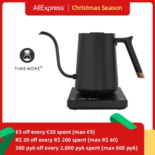 TIMEMORE Store Fish Smart Electric Coffee Kettle Gooseneck 600-800ml 220V Flash Heat Temperature Control Pot For Kitchen