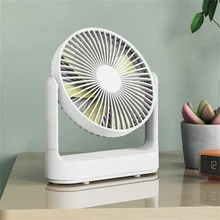 Table Fan Mini USB Strong Wind Rechargeable Desk Fans Wireless 4000mAH with 4 gear Wind Speed 270掳 Degree Rotata Cooling