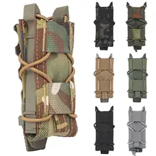 Tactical Magazine Pouch 9mm Pistol Single Mag Bag Molle Flashlight Pouch Torch Holder Hunting Knife Holster Shooting Airsoft