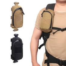 Tactical Molle Pouch Military EDC Tool Bag Phone Pouch Hunting Accessory Bag Shoulder Strap Pack Compact Bag for Outdoor Hiking