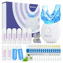 Teeth Whitening Kit with LED Light 10 Min Non-Sensitive Fast Teeth Whitener With 35% Carbamide Peroxide 8x Whitening Gel