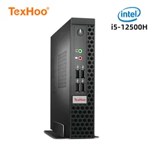 TexHoo Mini PC Computer Intel Core i7 i5 12500H N5095 AMD Processor ITX Windows 11 Pro 10 Linux System Unit Office WiFi NVMe