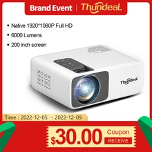 ThundeaL Full HD Projector 1080P 2K 4K Video LED 3D Portable Projector TD93Pro Mini WiFi Android Home Theater TD93 Pro Beamer