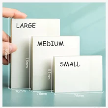 Transparent Memo Pad Sticky Notes 50 Sheets Colorful Memo Pad Bookmark Marker Memo Sticker Paper Office School Supplies