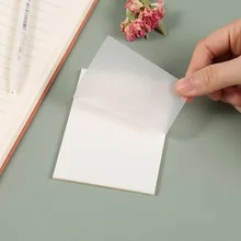 Transparent Sticky Notes See-through Stickers Colorful Pet Creative Stickers Fluorescent Film Non-Covering Index Stickers