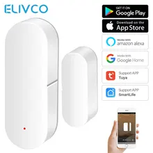 Tuya Smart WiFi Door Sensor Doors Windows Open/Closed Detectors Home Security Protection Alarm System Support Google Home Alexa