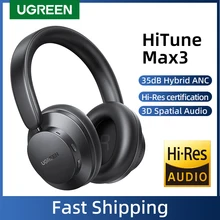 UGREEN HiTune Max3 Hybrid 35dB ANC Active Noise Cancelling Headphones Wireless Over Ear Bluetooth Earphones 3D Spatial Audio