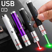USB Charging Green Laser Pointer Powerfulr Super Power Laser Pen 711 Red Dot 532nm Continuous Line Hunting Laser Equipment