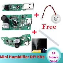 USB Mini Humidifier DIY Ultrasonic Mist Maker and Driver Circuit Board Fogger DC5V 2W Atomizer Discs Film Handwork Spray Room