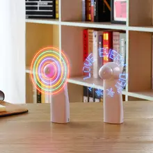 Ultra-quiet Portable with Text Mini Glowing Fan LED Light Cooling Tools