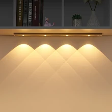 Ultra thin LED Light 20/30/40/60CM Cabinet Lamp PIR Motion Sensor Wireless USB Rechargeable Night light Cabinet Kitchen Lighting